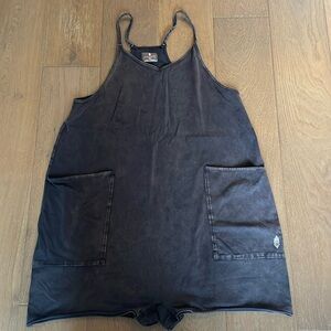Free people hot shot romper, vintage washed back, medium